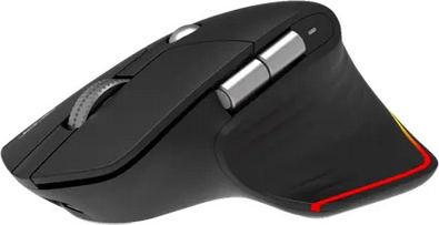 Mouse Acer Easy Fit, Bluetooth, Wireless 2.4Ghz, iluminare RGB (Negru) — imaginea 4