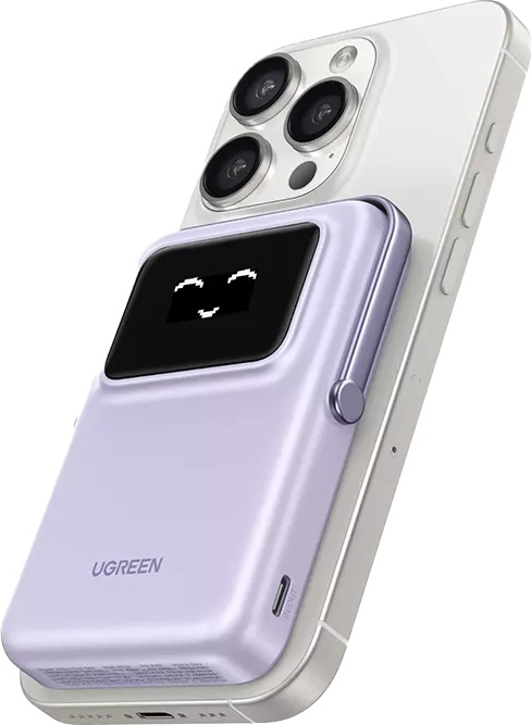 Baterie Externa Ugreen Wireless PB571 Uno 5000mAh 20W PD + FQI 1 x QI - 1 x USB-C Mov — imaginea 6