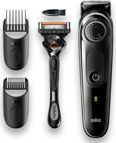 Aparat de tuns barba Braun Beard Trimmer BT3342, Wet&Dry, buton rotativ de precizie, 39 de setări pentru lungime, 2 piepteni, Aparat de ras — imaginea 5