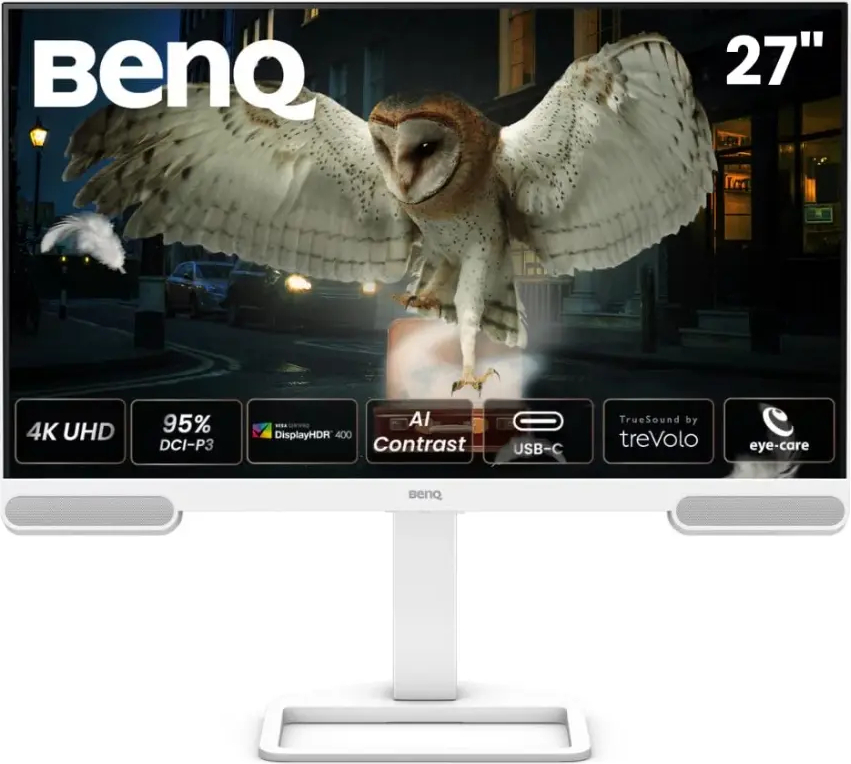 BenQ 27" 180Hz IPS 5ms EW2790U UHD (3840x2160) HDMI Boxe Pivot alb - imagine 1