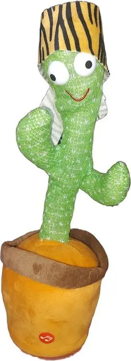 Jucarie Interactiva Cactus Dansator cu LED-uri colorate si doua accesorii