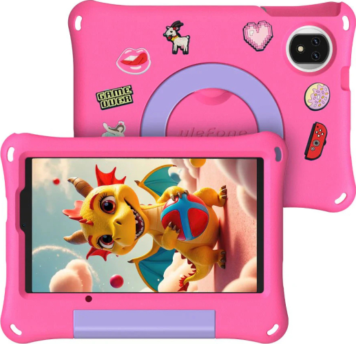 Tableta 8" Ulefone Tab A9 Pro Kids 4G 128GB 4GB RAM Pink - imagine 1