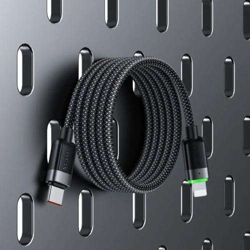 Cablu de date Mcdodo CA-2010 Type-C la Lightning 36W Fast Charging Self-Winding Series 1.2m Negru — imaginea 3