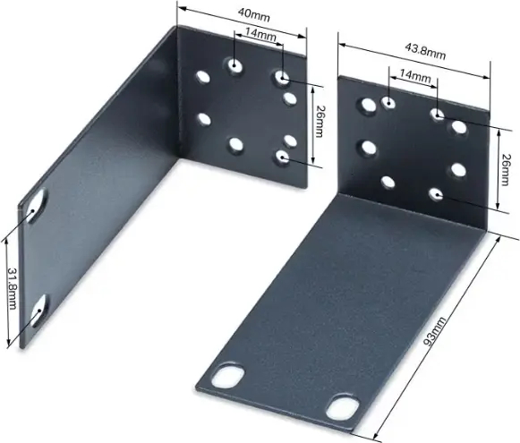 Kit de montare rack TP-Link Omada metal compatibil cu switch-uri de 13 inch — imaginea 4