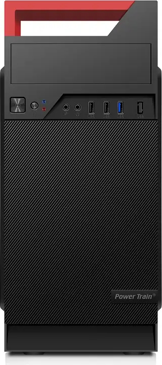 Carcasa Power Train IK240710B Middle Tower Fără sursa (Negru/Rosu) — imaginea 3