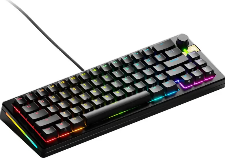 Tastatura Mecanica Glorious GMMK 3 PRO HE 65% Prebuilt USB-C Fox HE Switches US Layout 66 Taste Negru — imaginea 4