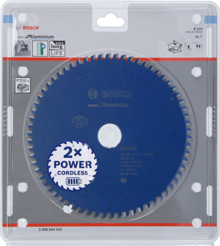 Bosch Powertools circular saw blade Expert for Aluminium, 210mm, 66Z (bore 30mm, for cordless table saws) — imaginea 3