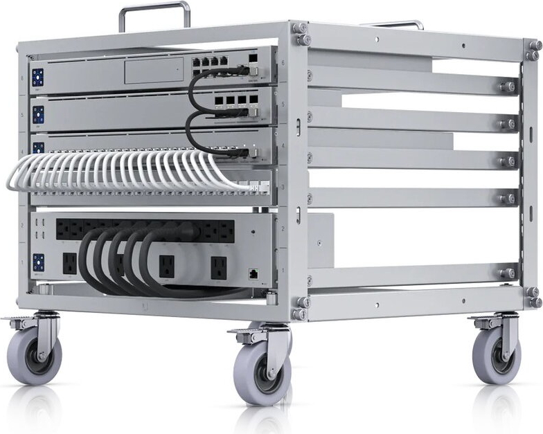 Ubiquiti U-Rack-6U-TL Mobile rack frame 6U with 24 port patch panel