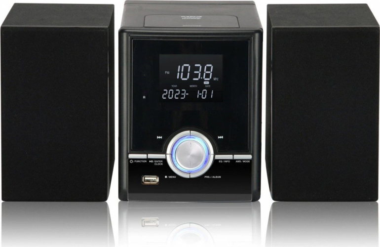 Sistem audio Eltra JOWISZ BT CD USB negru cu radio digital 2 alarma