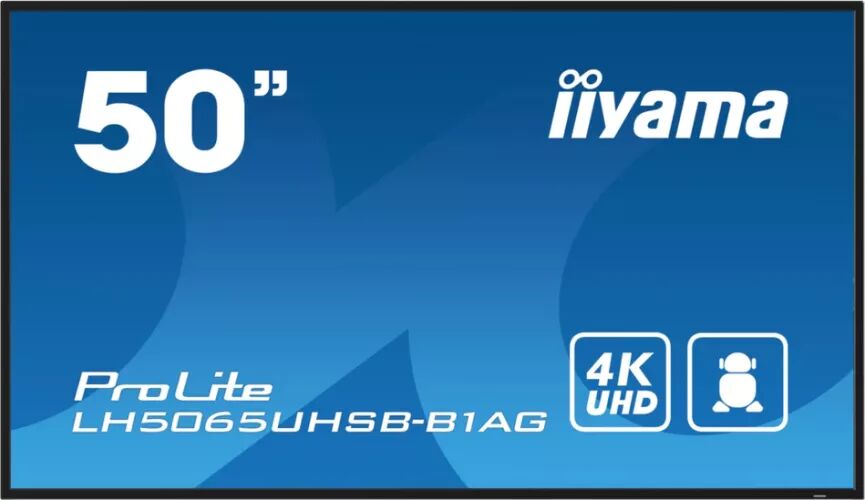 digital signage 126 cm 49.5" 4K Iiyama LH5065UHSB-B1AG UHD UltraHD HDMI DisplayPort Boxe Negru - imagine 1