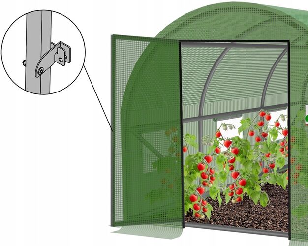 Sera Grădină 12x5x2m Tip Tunel Pentru Legume, Verde — imaginea 6