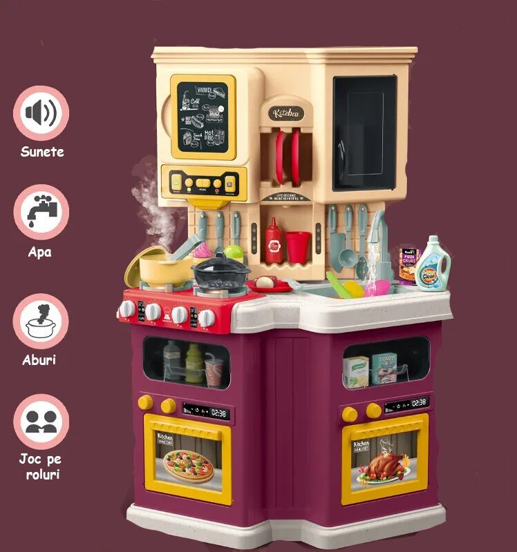 Bucatarie pentru copii WePro Store circuit de apa real cuptor si plita ...