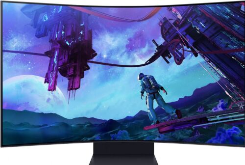 curbat Samsung 55" 165Hz VA 1ms Mini Odyssey Ark S55CG970NU, UHD (3840x2160), HDMI, DisplayPort, Pivot, Boxe, negru