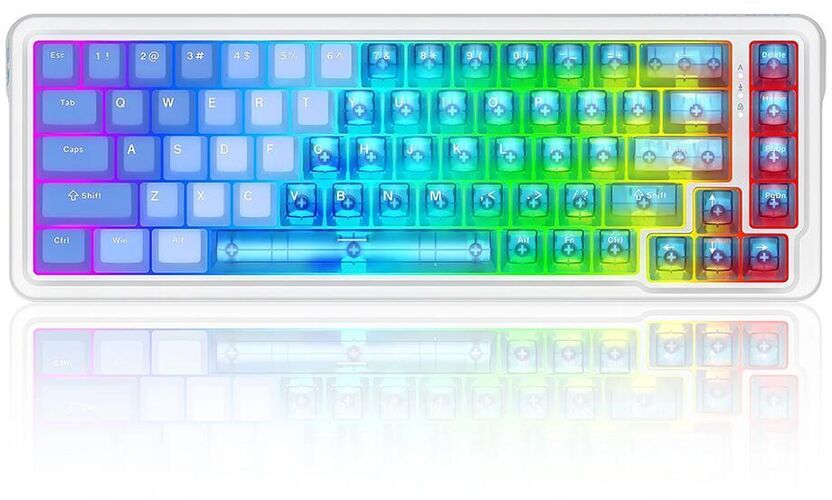 Tastatura gaming mecanica Redragon Nova Magnetic iluminare RGB USB Type-C Alb — imaginea 4