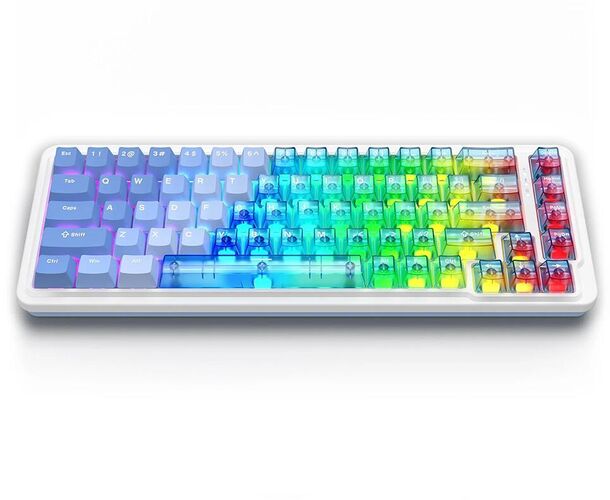 Tastatura gaming mecanica Redragon Nova Magnetic iluminare RGB USB Type-C Alb — imaginea 3