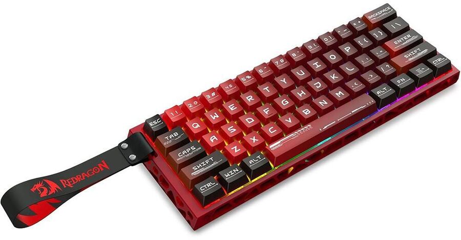 Tastatura gaming mecanica Redragon Venom USB iluminare RGB Layout US Roșu — imaginea 4