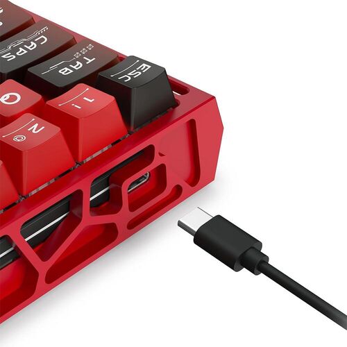 Tastatura gaming mecanica Redragon Venom USB iluminare RGB Layout US Roșu — imaginea 5