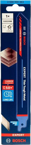 Pânză de fierastrau sabie Bosch Expert Thin Tough Metal S 1022 EHM 2608900363 1.4 mm spatiere dinți 200 mm lungime — imaginea 4