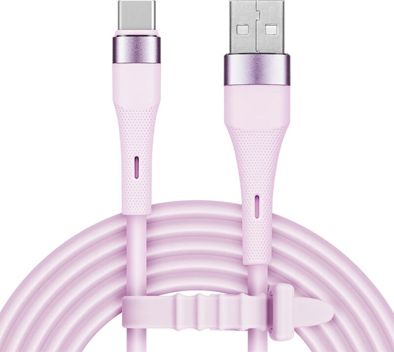 Cablu de date Kruger&Matz BASIC, USB - USB TYPE C, 1m (Roz) — imaginea 4