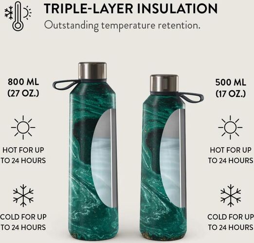 Sticlă Termos Burga Emerald Pool, 500 ml, Inox — imaginea 5