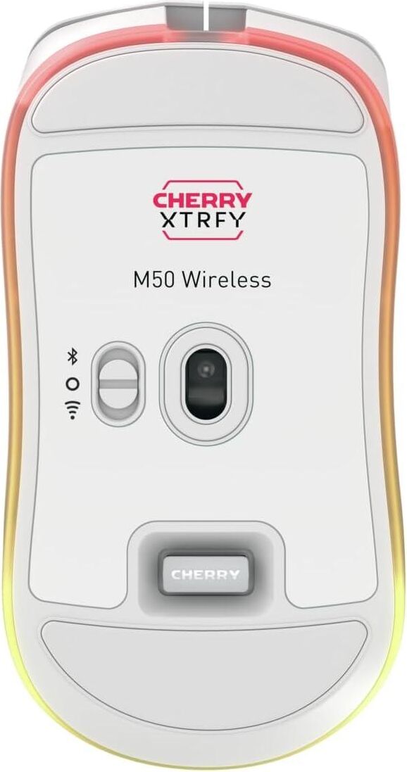 Mouse Gaming Wireless Cherry XTRFY M50 2.4GHz/Bluetooth/USB Iluminare RGB 12000 DPI 5 butoane (Alb) — imaginea 4