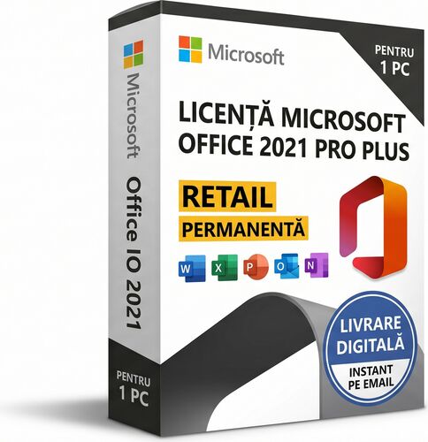 Licenta Office 2021 Pro Plus RETAIL Permanenta - 1 PC Fara Abonament ...