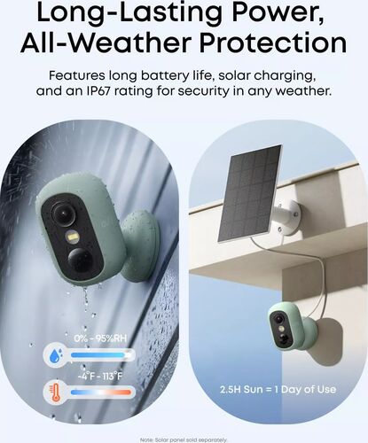 Camera Add-on eufyCam C35 Wireless Pure Color NightVision, IP67, Verde — imaginea 5