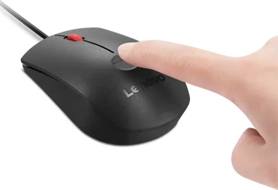Mouse Lenovo Fingerprint Wired USB (Negru) — imaginea 4