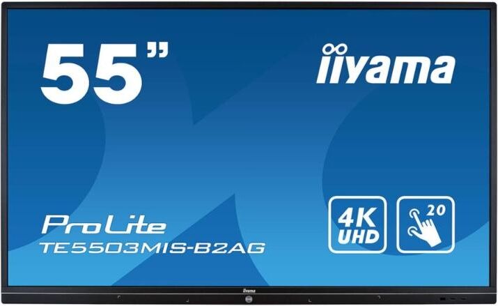 digital signage 139 cm 54.6" 4K Iiyama IPS TE5513A-B2AG UHD UltraHD HDMI DisplayPort Boxe Touchscreen Negru