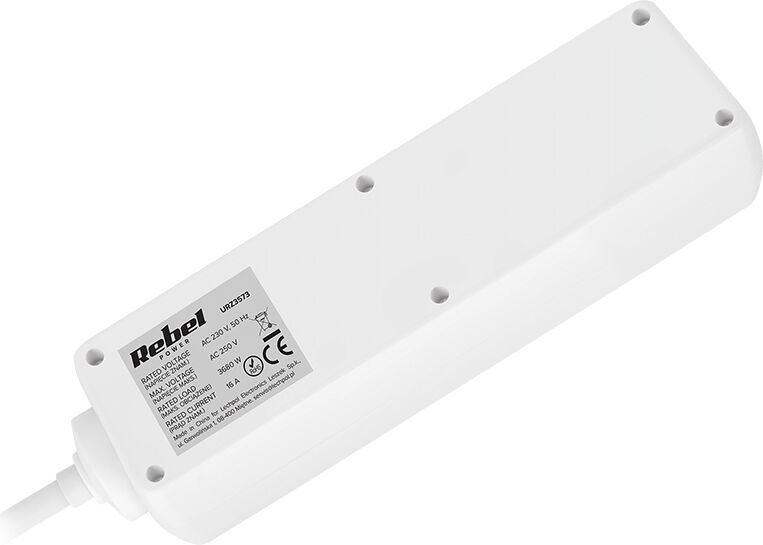 PRELUNGITOR 3 PRIZE CU ÎNTRERUPĂTOR 3X1.5MM 2.0M Rebel URZ3573-2 — imaginea 4
