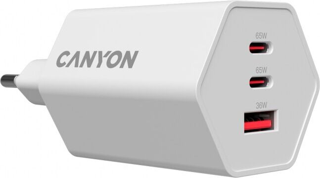 Incarcator rețea Canyon CND-CHAHEX65W 65 W 2x USB Type-C USB-A Alb — imaginea 6