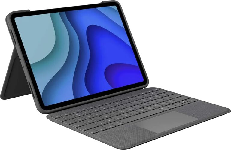 Husa cu tastatura pentru iPad Logitech Folio Touch aspect italian QWERTY grafit - SECOND - imagine 1