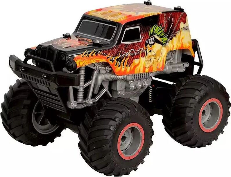Mașina cu telecomanda tip off-road cascadorii rotire verticală 360 grade imprimeu flăcări — imaginea 5