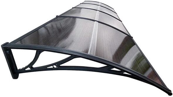 Copertină de ușă MAPROFI MODEL ECO 400x150 cm Negru/Bronz Placa Policarbonat 5 mm Suporturi din ABS — imaginea 6
