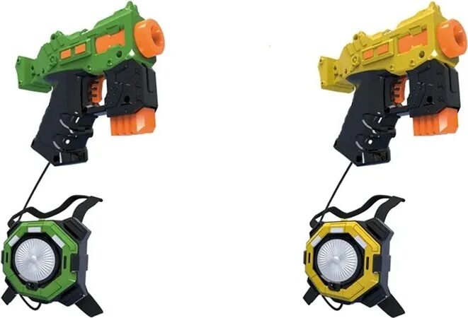 Set 2 arme de jucărie laser tag, efecte luminoase și sunete, baterii, 3 ani+ — imaginea 5
