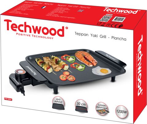 Grătar Teppanyaki Techwood TTP-3024, 30x24cm, 1200W, termostat — imaginea 5