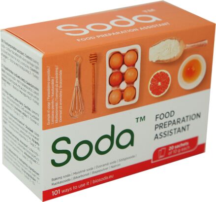 Bicarbonat de sodiu alimentar 20 pliculete x 10g Soda — imaginea 2