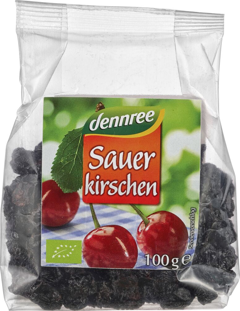 Vișine uscate fără samburi bio 100g Dennree — imaginea 2