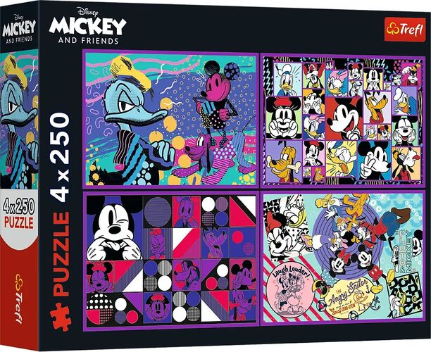 Puzzle Trefl 4x250 Disney Mickey Mouse și prietenii — imaginea 3