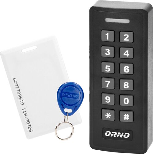 Cititor de carduri și etichete de proximitate cu cod de blocare Orno OR-ZS-820 IP20 1000 utilizatori 12V negru — imaginea 5