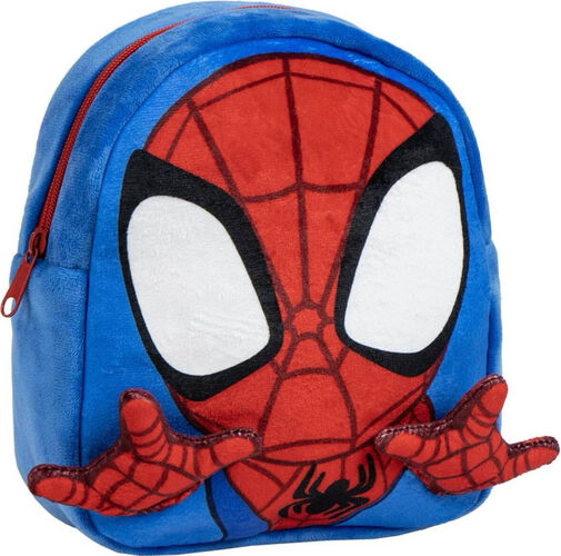 Rucsac de plus cu buzunar frontal pentru grădiniță Spidey 22 cm — imaginea 3
