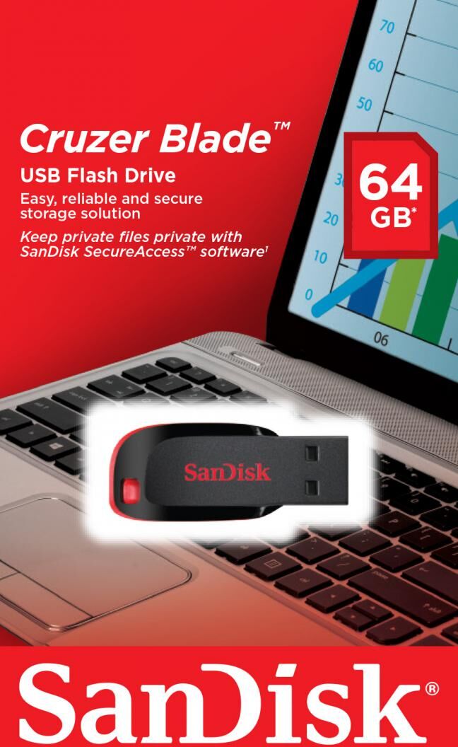 Memorie USB Sandisk Cruzer BLADE 64GB USB 2.0 — imaginea 5