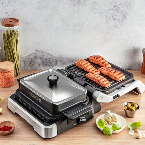 Capac pentru gătit Tefal XA731810, compatibil cu gratarul electric OptiGrill 4 in 1 și OptiGrill 2 in 1, inox, compatibil cu mas — imaginea 6