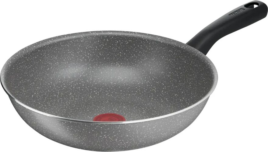 Tigaie wok Tefal Cook Natural B5791902, 28 cm, înveliș antiaderent Mineralia, indicator Thermo-Signal™, gri — imaginea 3