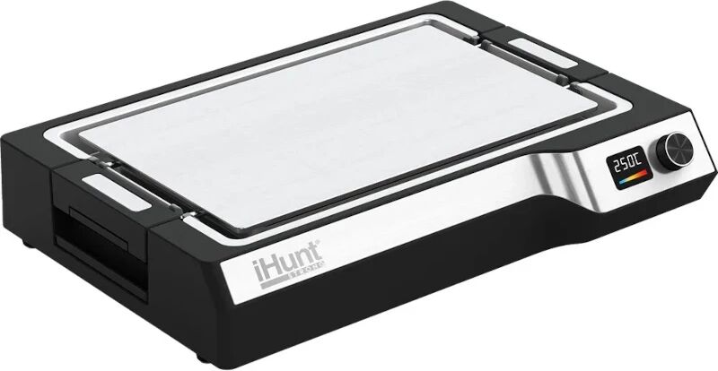 Plita electrica iHunt BRO Teppanyaki Grill, 1650W, Placa detașabilă Negru Argintiu — imaginea 4