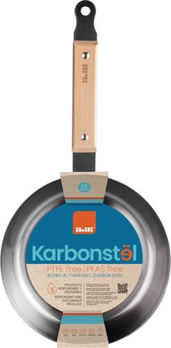 Tigaie Ibili Karbonsteel, oțel carbon,24 cm, argintiu/mar — imaginea 6