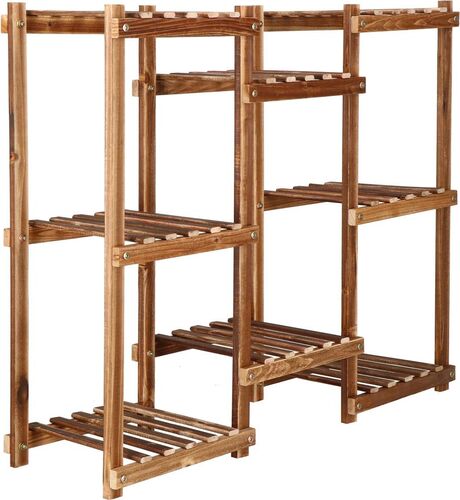 Stand de flori din lemn cu 8 etajere suport GA198, 85x70cm — imaginea 6