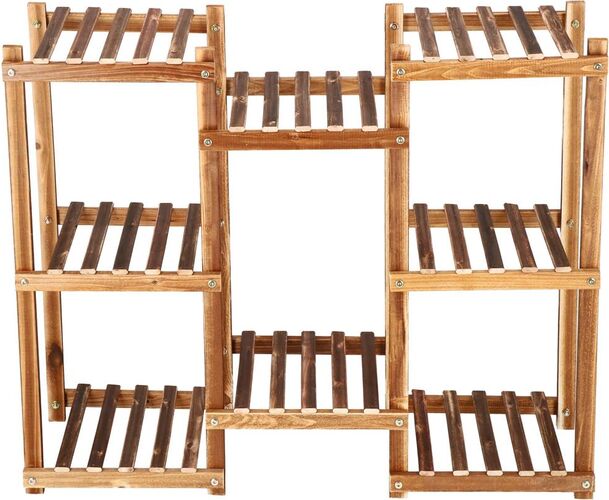 Stand de flori din lemn cu 8 etajere suport GA198, 85x70cm — imaginea 3