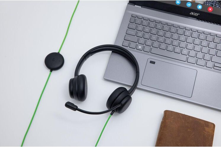 Căști Stereo PC Acer AHW250 Microfon Cablu 2m (Negru) — imaginea 4