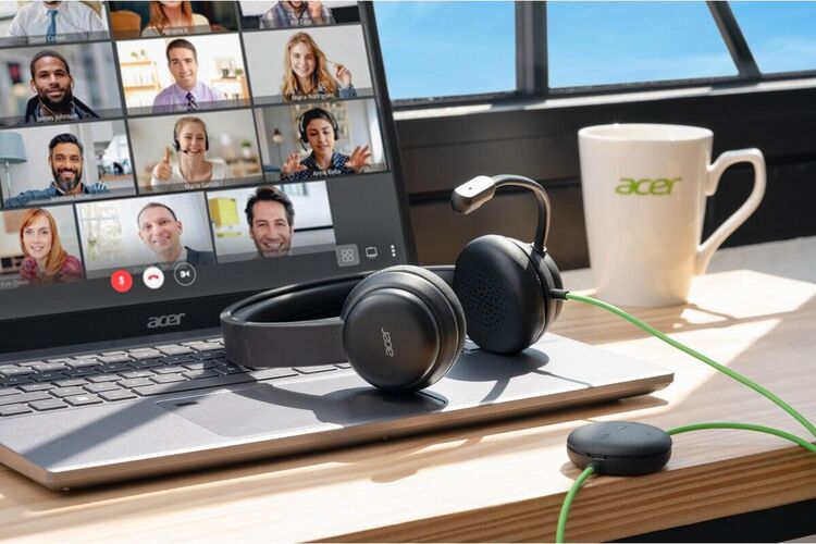 Căști Stereo PC Acer AHW250 Microfon Cablu 2m (Negru) — imaginea 5